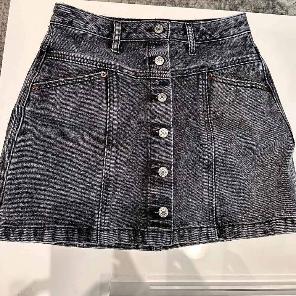 Abercrombie black denim skirt